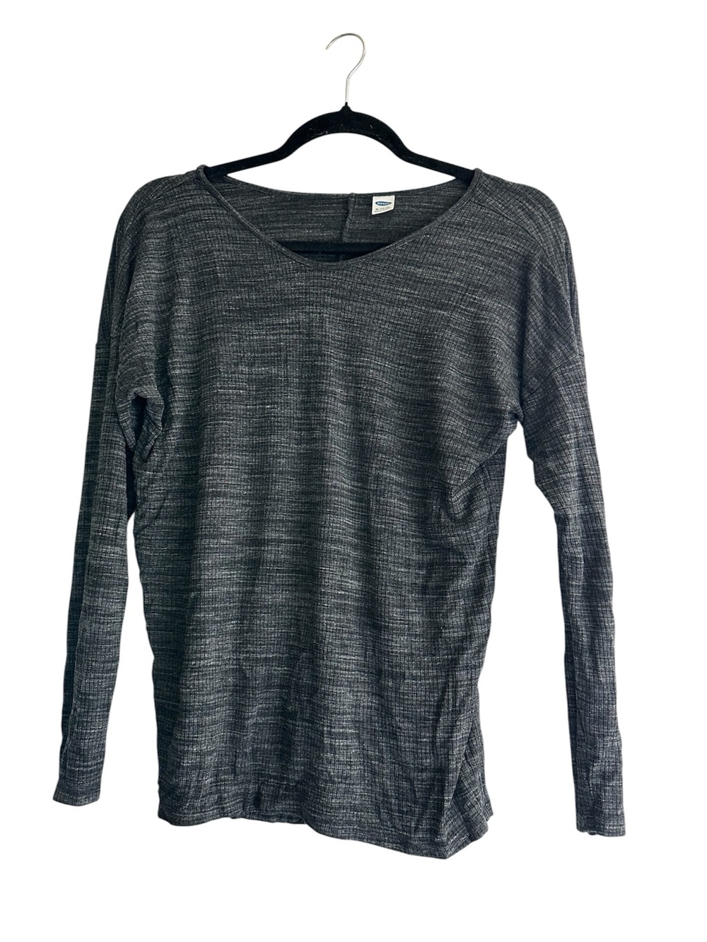 • Old Navy Dark Charcoal Ribbed Long Sleeve Top •